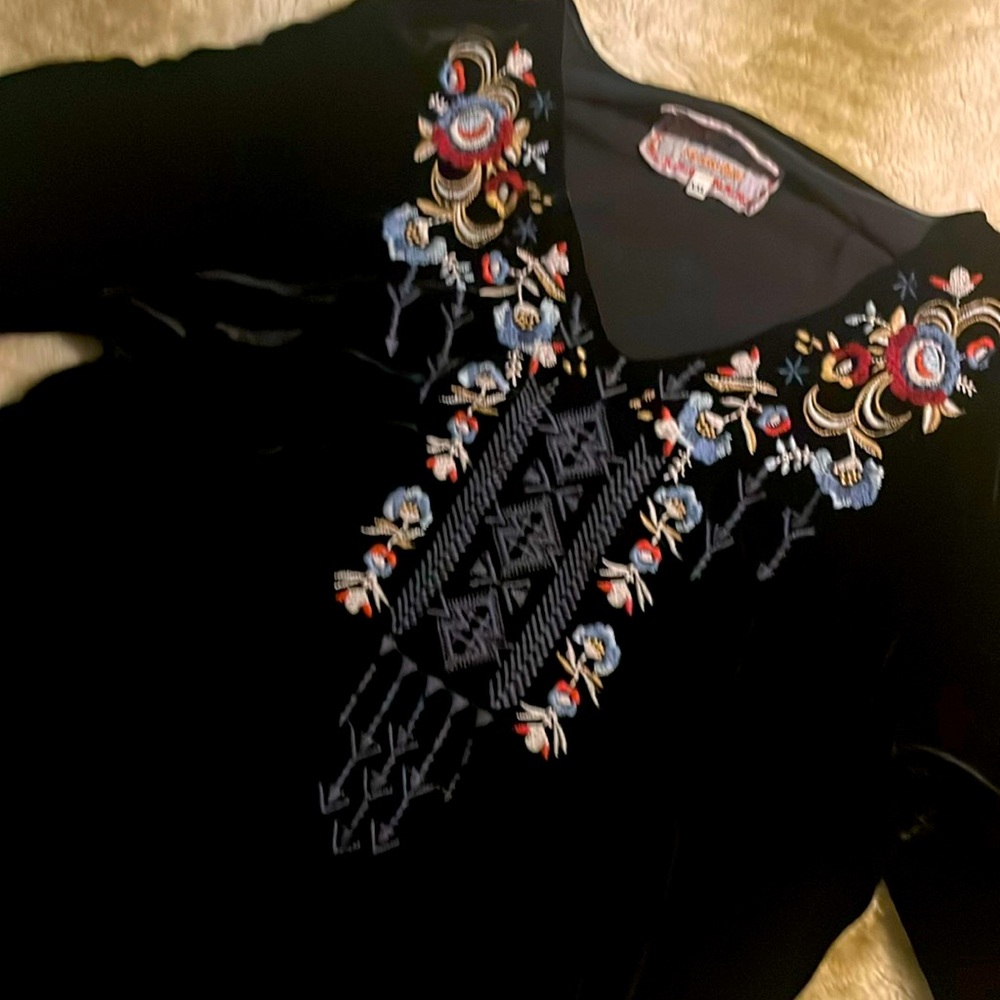 Johnny Was velvet tunic